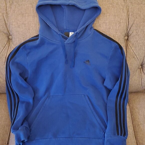 Adidas Hoodie Sweatshirt 3 stripes Pullover size Large - Picture 1 of 6